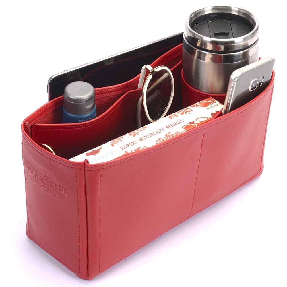 Herbag 31 Vegan Leather Handbag Organizer in Cherry Red Color